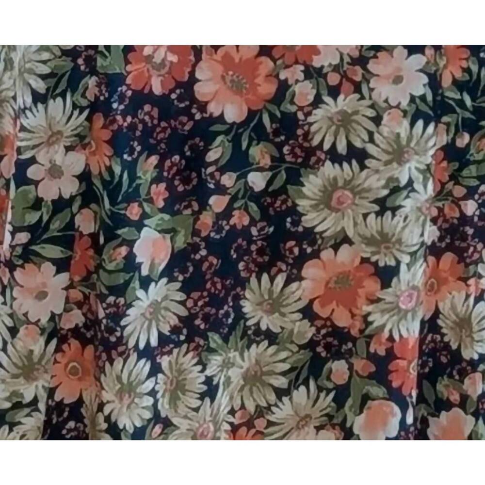 NEW SOUTHERN LADY floral midi skirt in coral/navy - Picture 2 of 2
